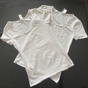 2 Basic Plain White Tees